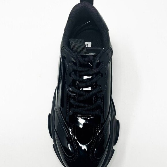 BRAND NEW IN BOX Steve Madden Possession Sneaker Black Patent Black - Picture 14 of 16